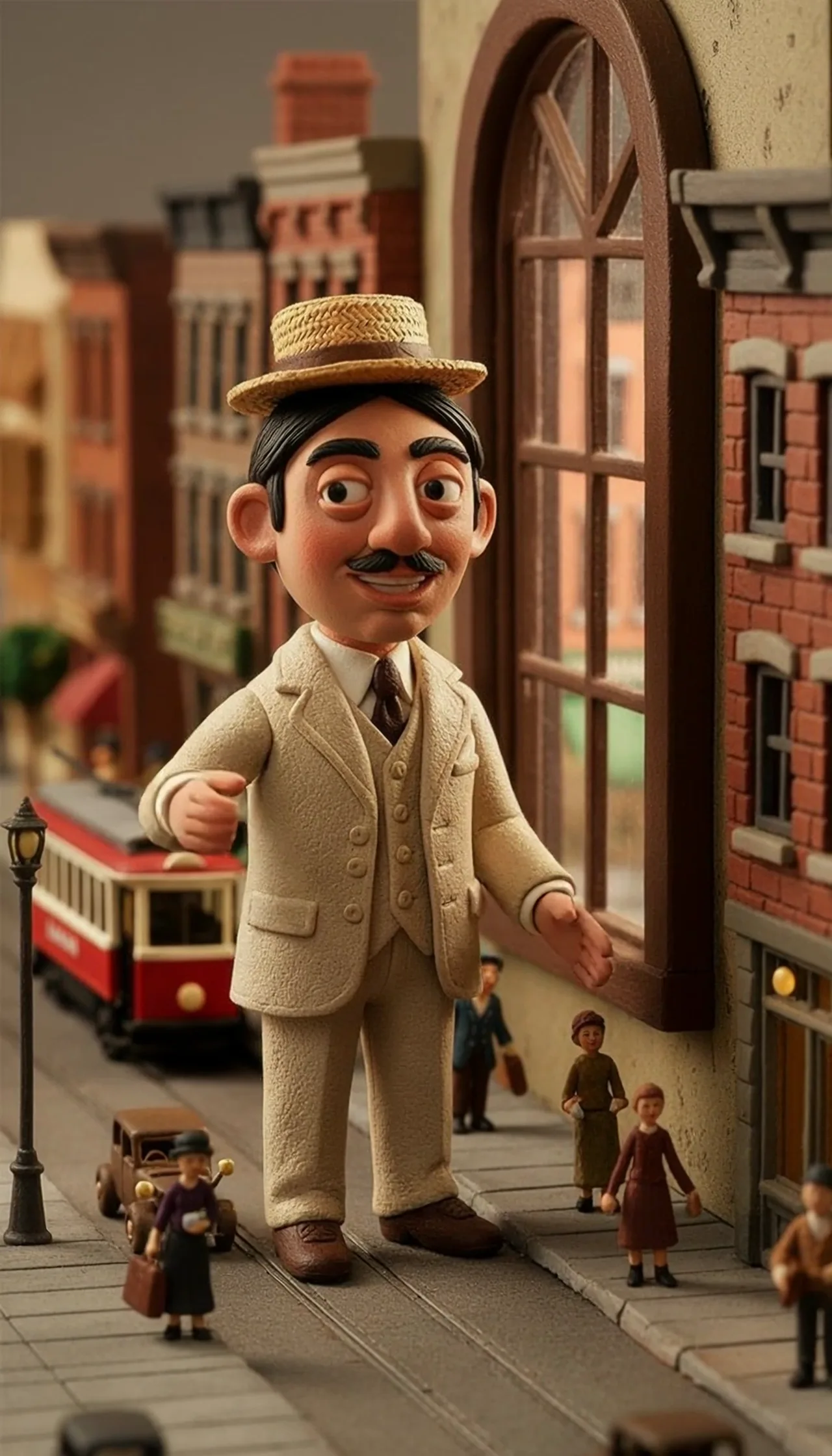 Still from the Sweat AI film about Charles Ponzi and the postage-stamp promise: how the original Ponzi scheme worked, and what a KYB review would have checked